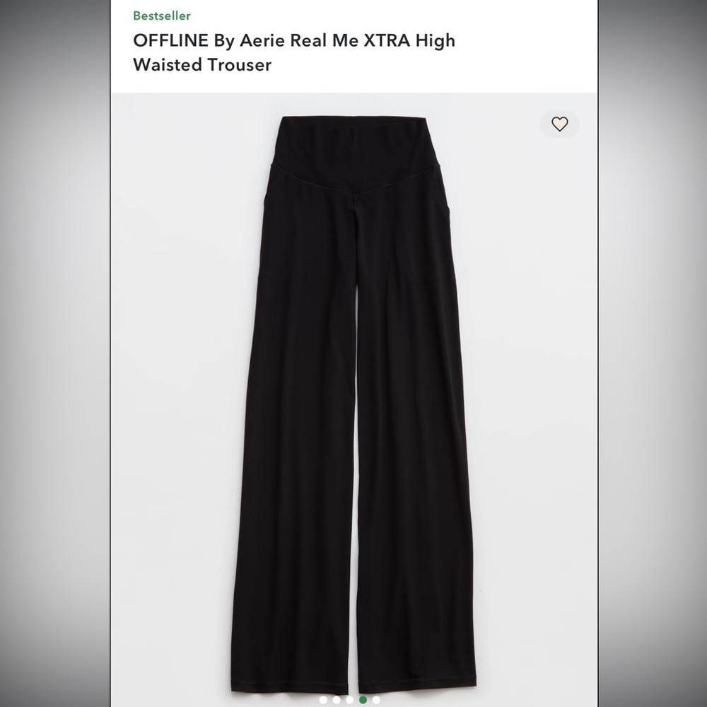 2 pair NEW Aerie Black Wide Leg Yoga Pants